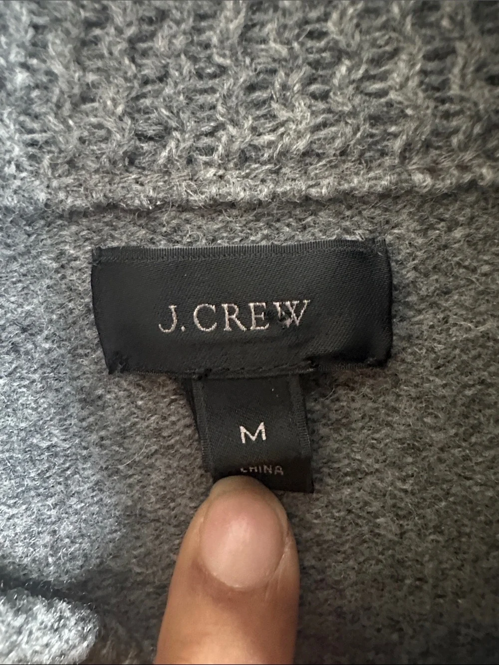 J crew Men's Gray Button-Up Wool Cardigan Sweater size M preppy